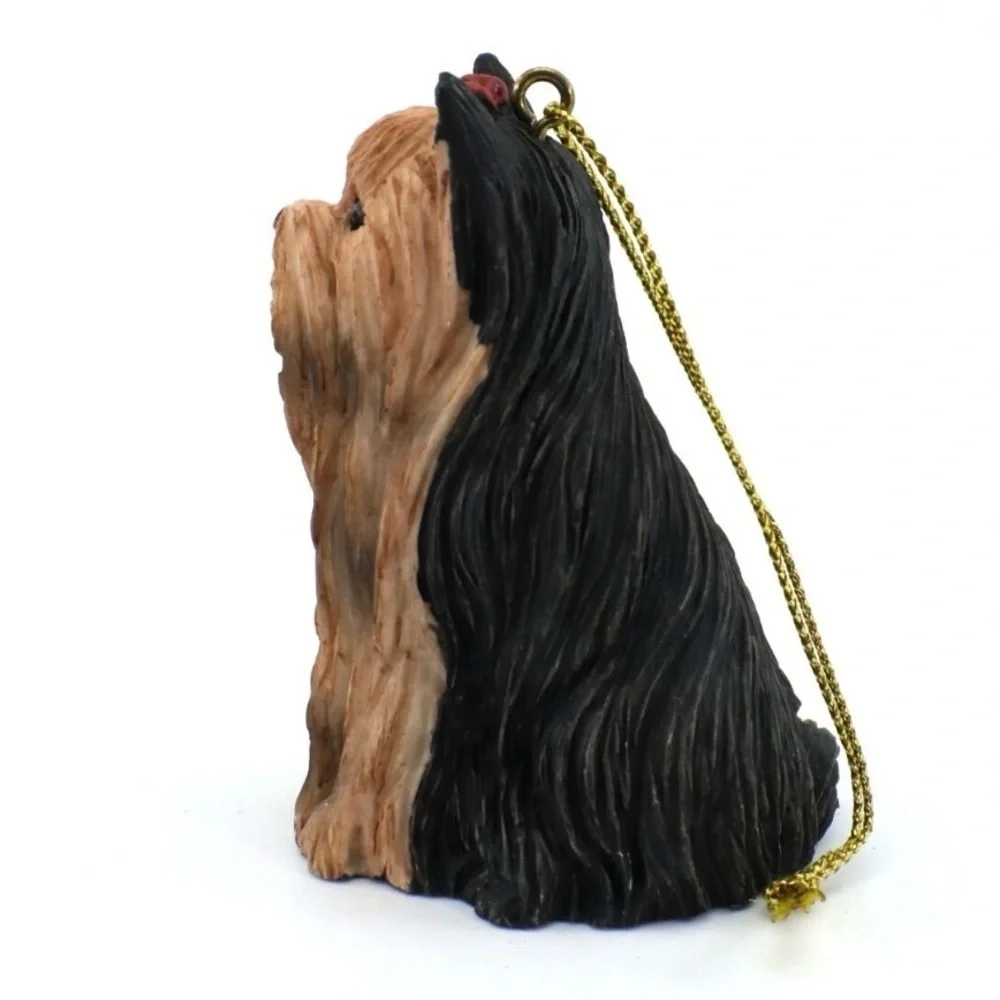 Yorkie Dog Ornament Vintage Figurine Pet Lover Christmas Decor Holiday Gifts